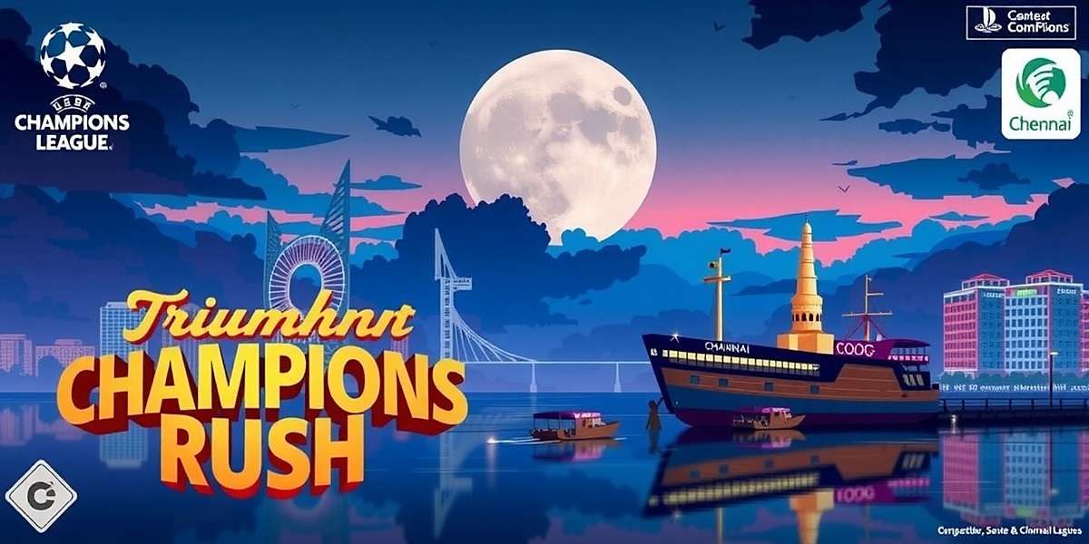 Chennai Champions Rush Official Cover Art Chennai Champions Rush game cover featuring Marina Beach and Chennai landmarks